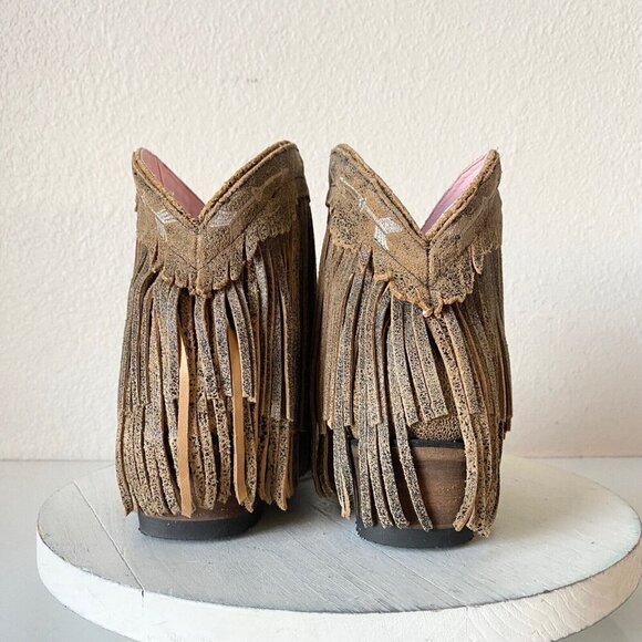 Junk Gypsy SPITFIRE Lane Cowboy Bootie Womens 5.5 Brown Western Cowgirl Boots - Picture 3 of 9